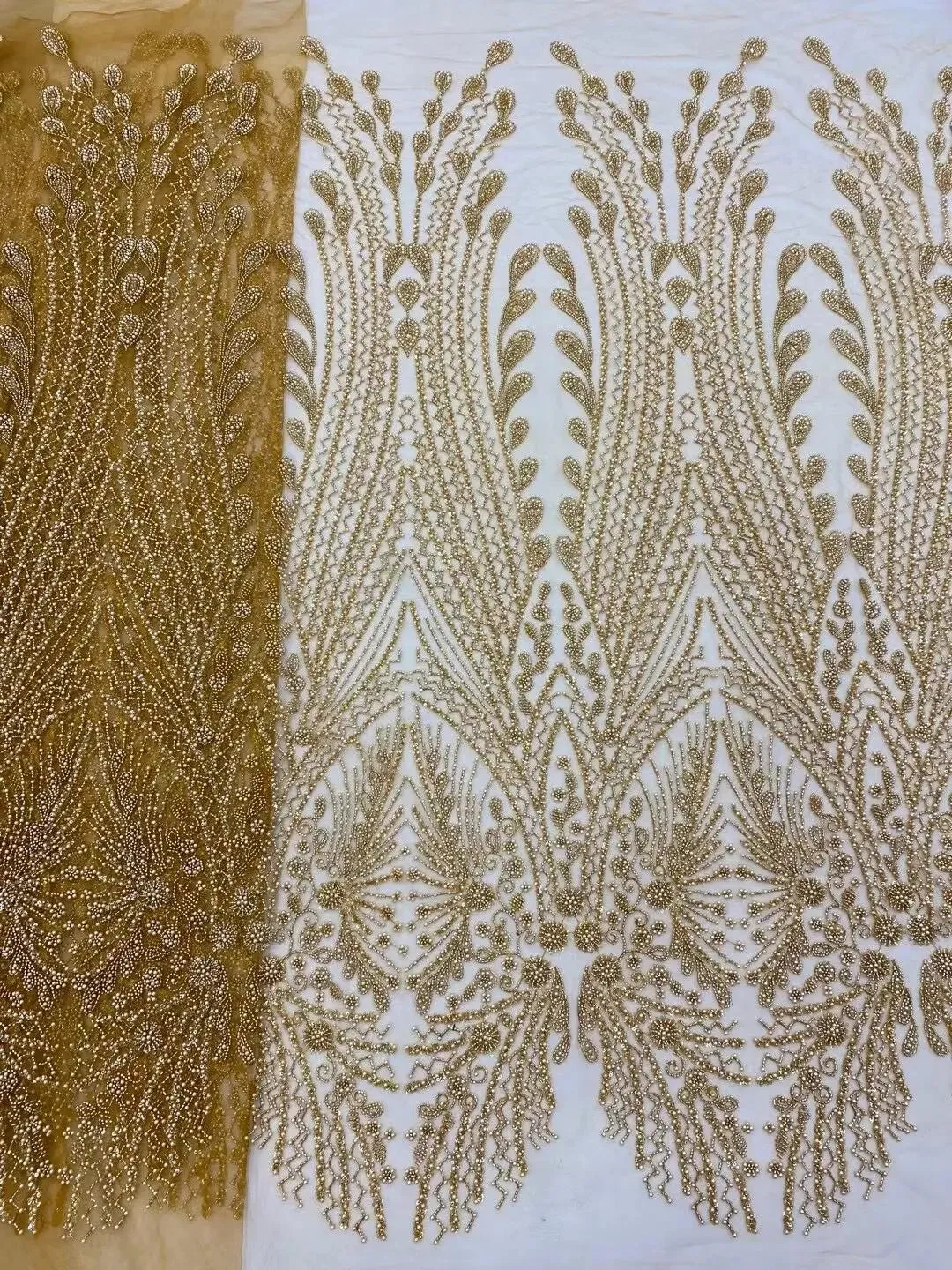 5 YARDS / 10 COLORS / Pelisae Sequin Beaded Embroidery Tulle Mesh Lace Dress Fabric