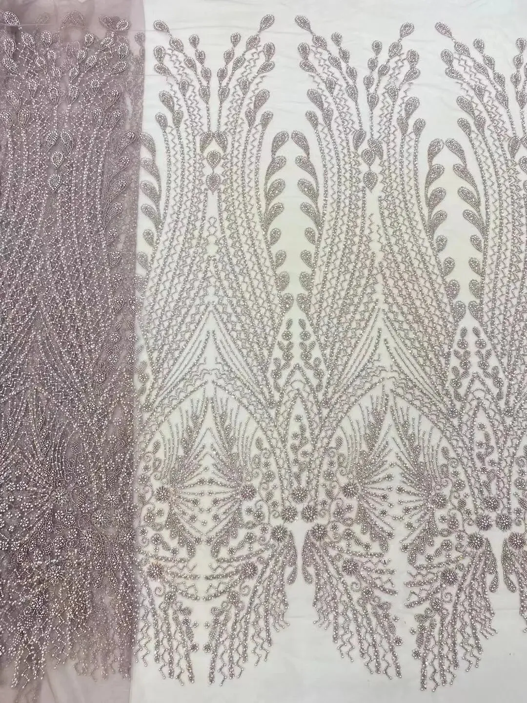 5 YARDS / 10 COLORS / Pelisae Sequin Beaded Embroidery Tulle Mesh Lace Dress Fabric