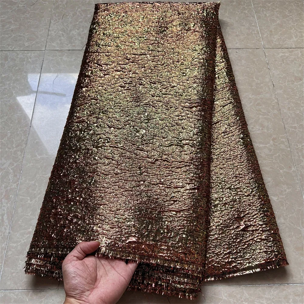 5 YARDS / 11 COLORS / Abstract Iridescent Textured Jacquard Brocade Woven Fashion Jacket Dress Fabric