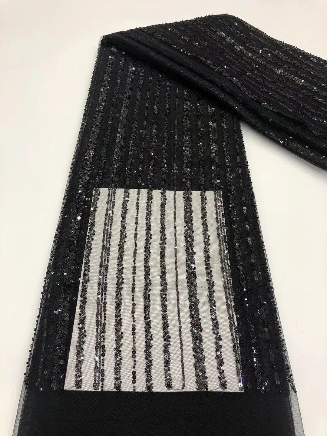5 YARDS / 18 COLORS / Antonia Floral Beaded Glitter Embroidery Mesh Lace  Party Prom Bridal Dress Fabric