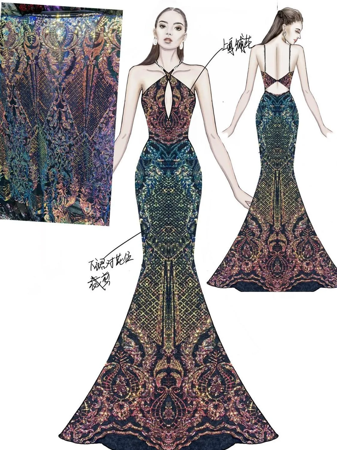 5 YARDS / 2 COLORS / Tiris Regal Iridescent Burnout Velvet Embroidery Tulle Mesh Lace Party Prom Bridal Dress Fabric