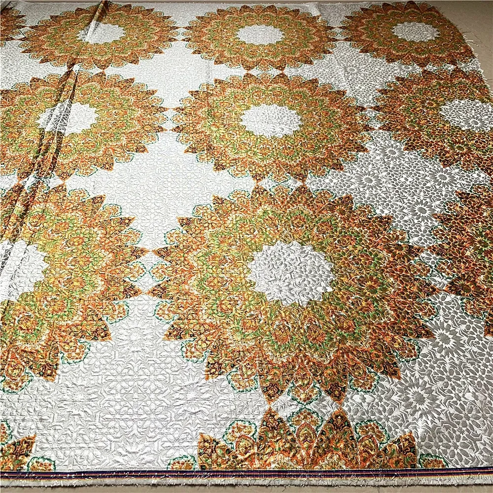 5 YARDS / 4 COLORS / Ethnic Sunshine Viscose Jacquard Woven Fabric for Dresses, Jackets, Suits, Shirts, Skirts Lining