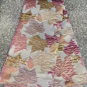 5 YARDS / 8 COLORS / Autumn Leaves Floral Viscose Jacquard Brocade Woven Fashion Jacket Dress Fabric