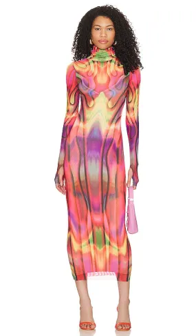 AFRM Shailene Maxi Dress in Fuchsia