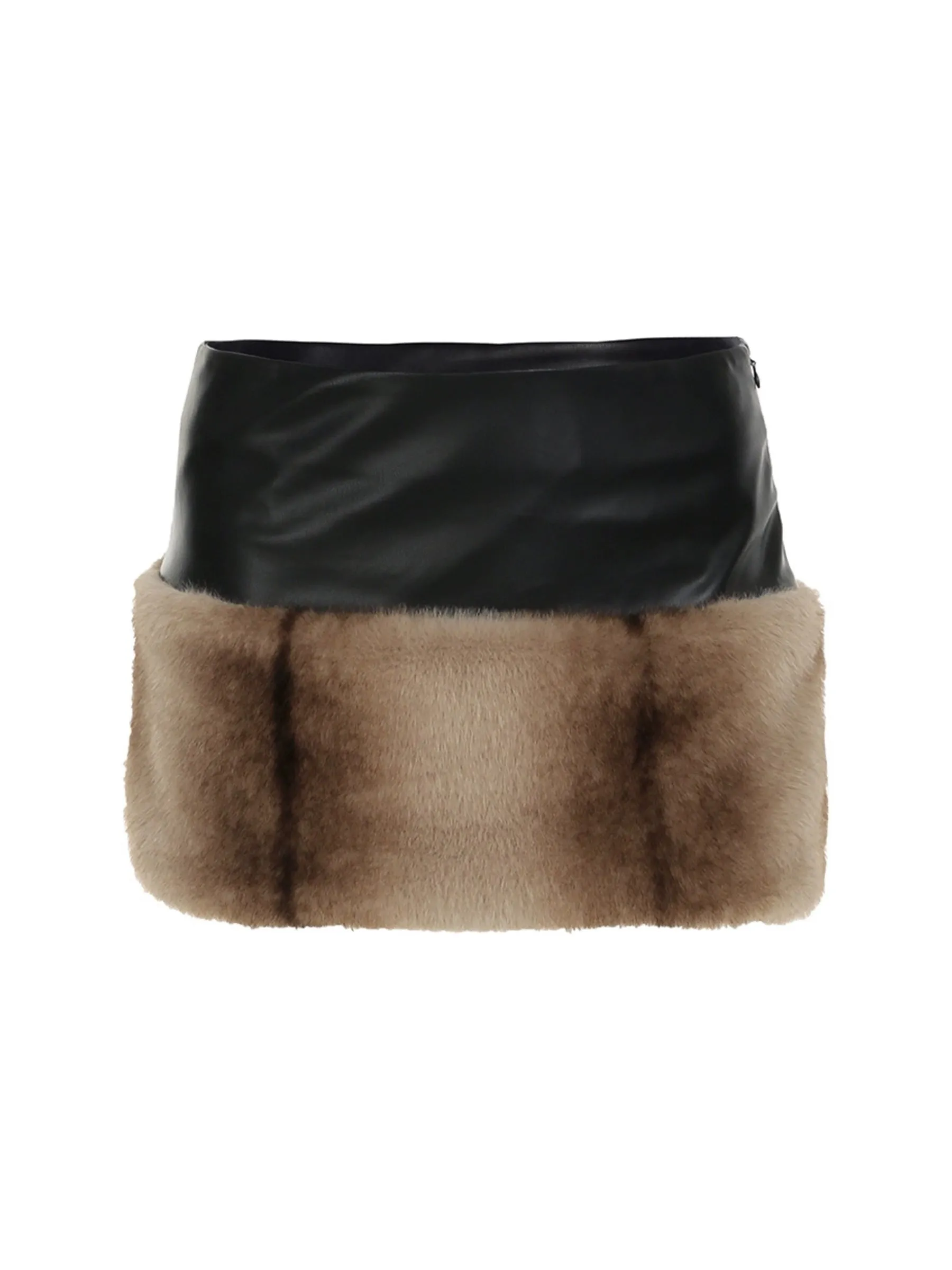 Amozae-Christmas Outfits New Year's Eve Dress Night Out Club Dresses cute winter outfits Allisson Furry Leather Tube Set
