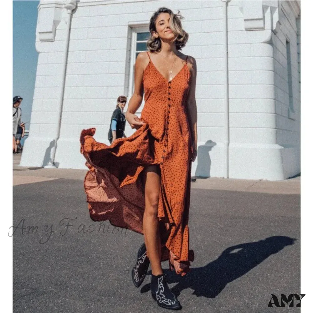 Amy Fashion - Fashion Print Maxi Dresses
