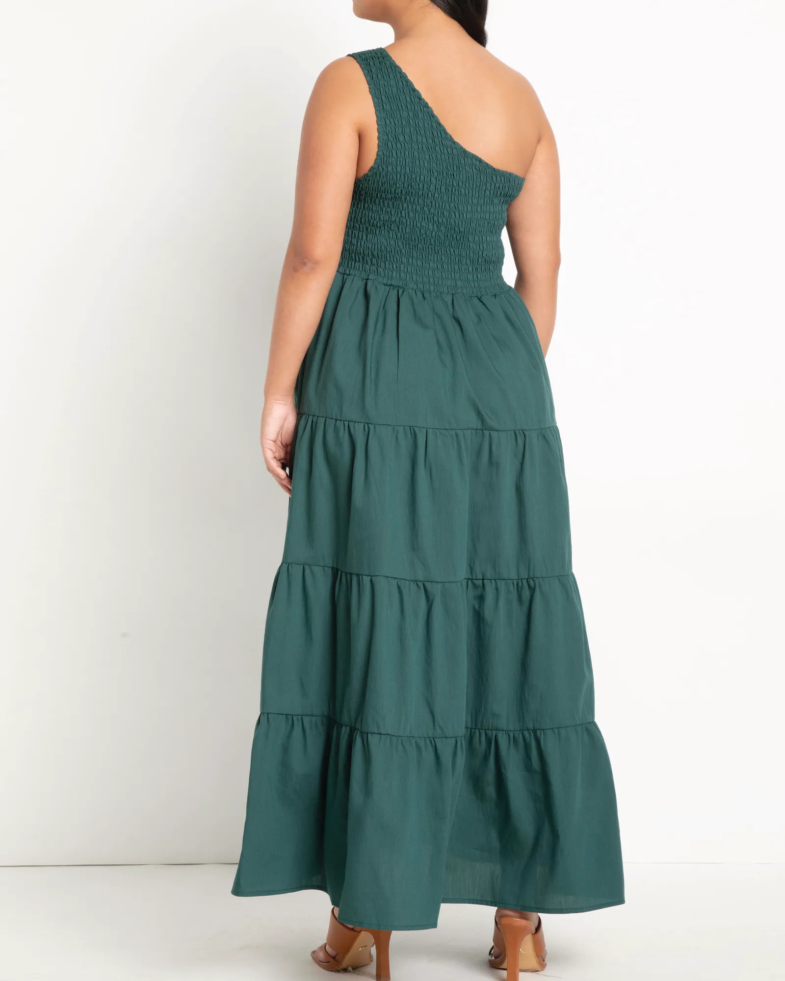 Anna One Shoulder Dress | Forest Biome