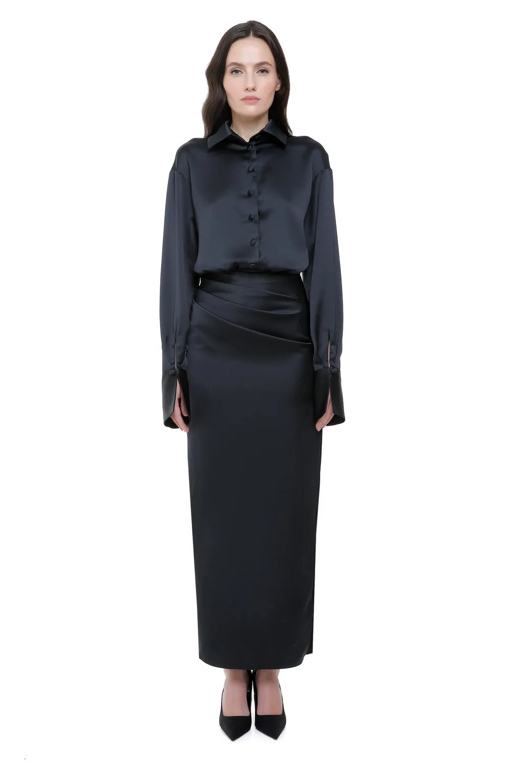 Anwen Shirt Dresses Side Drape