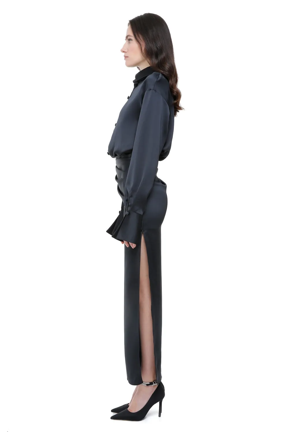 Anwen Shirt Dresses Side Drape