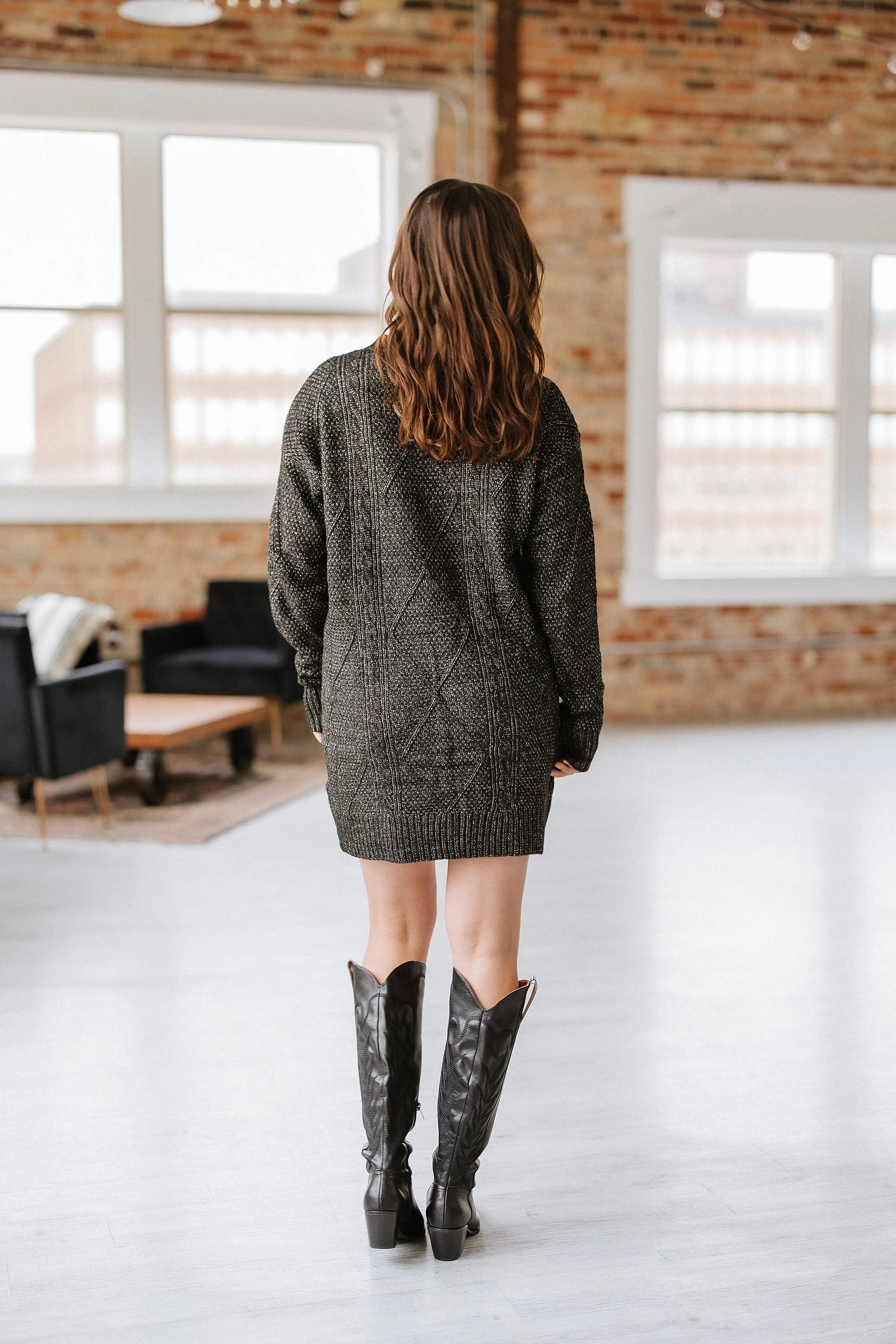 Ashley Cable Knit Sweater Dress | DROPSHIP