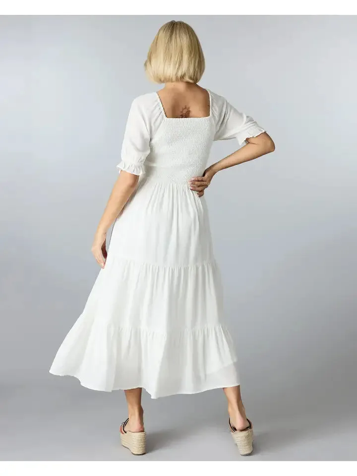 Athena Smocked Midi Dress