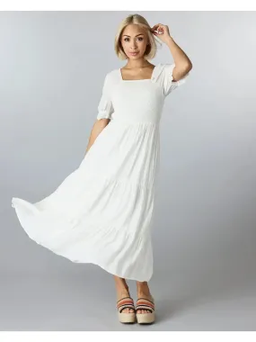Athena Smocked Midi Dress
