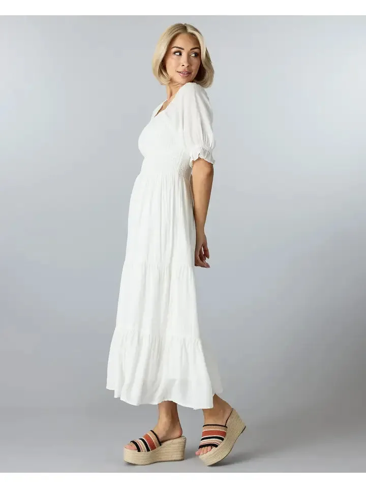 Athena Smocked Midi Dress