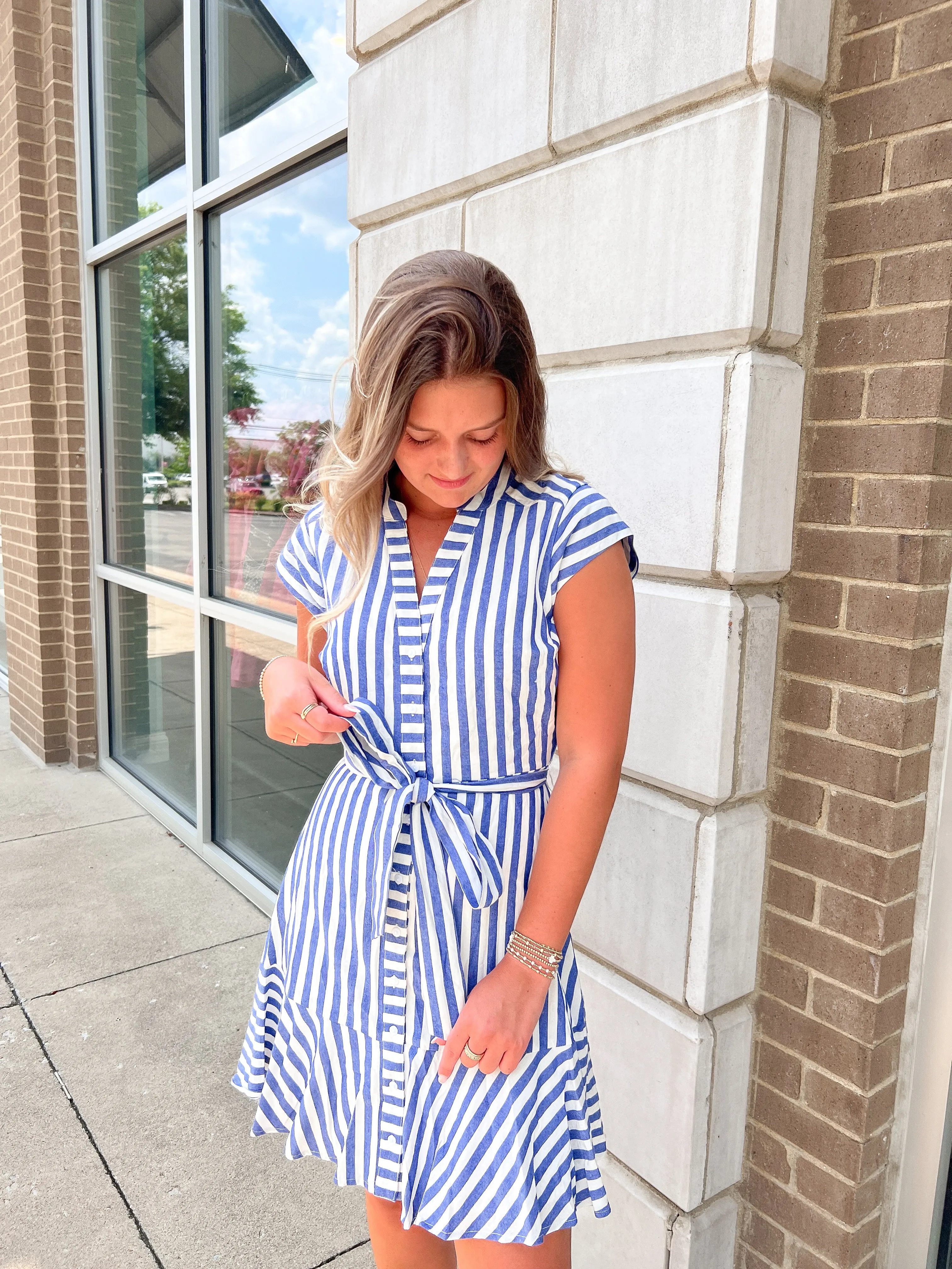 Babette Striped Shirt Mini Dress