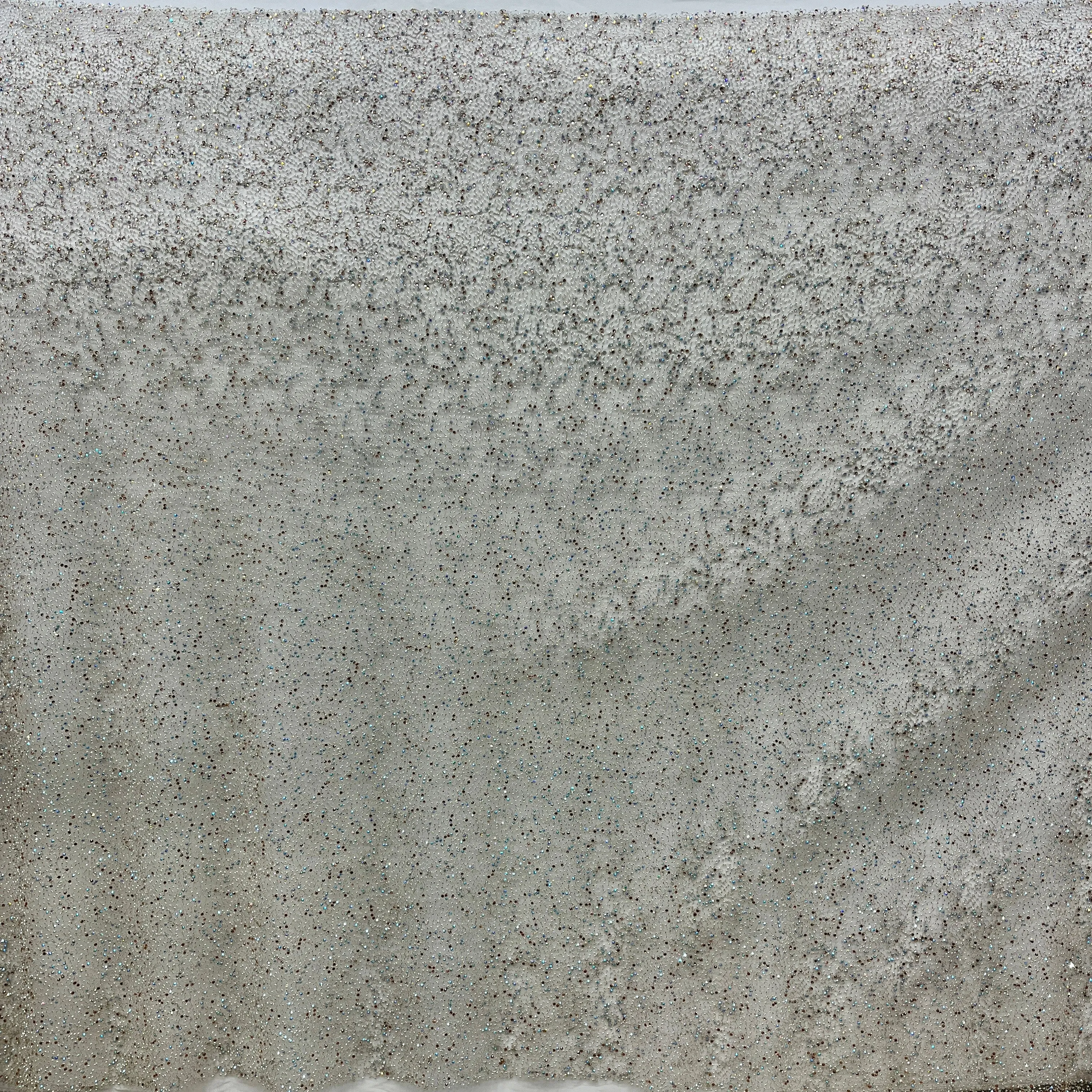 Beaded Lace Fabric Embroidered on 100% Polyester Net Mesh | Lace USA - GD-2251