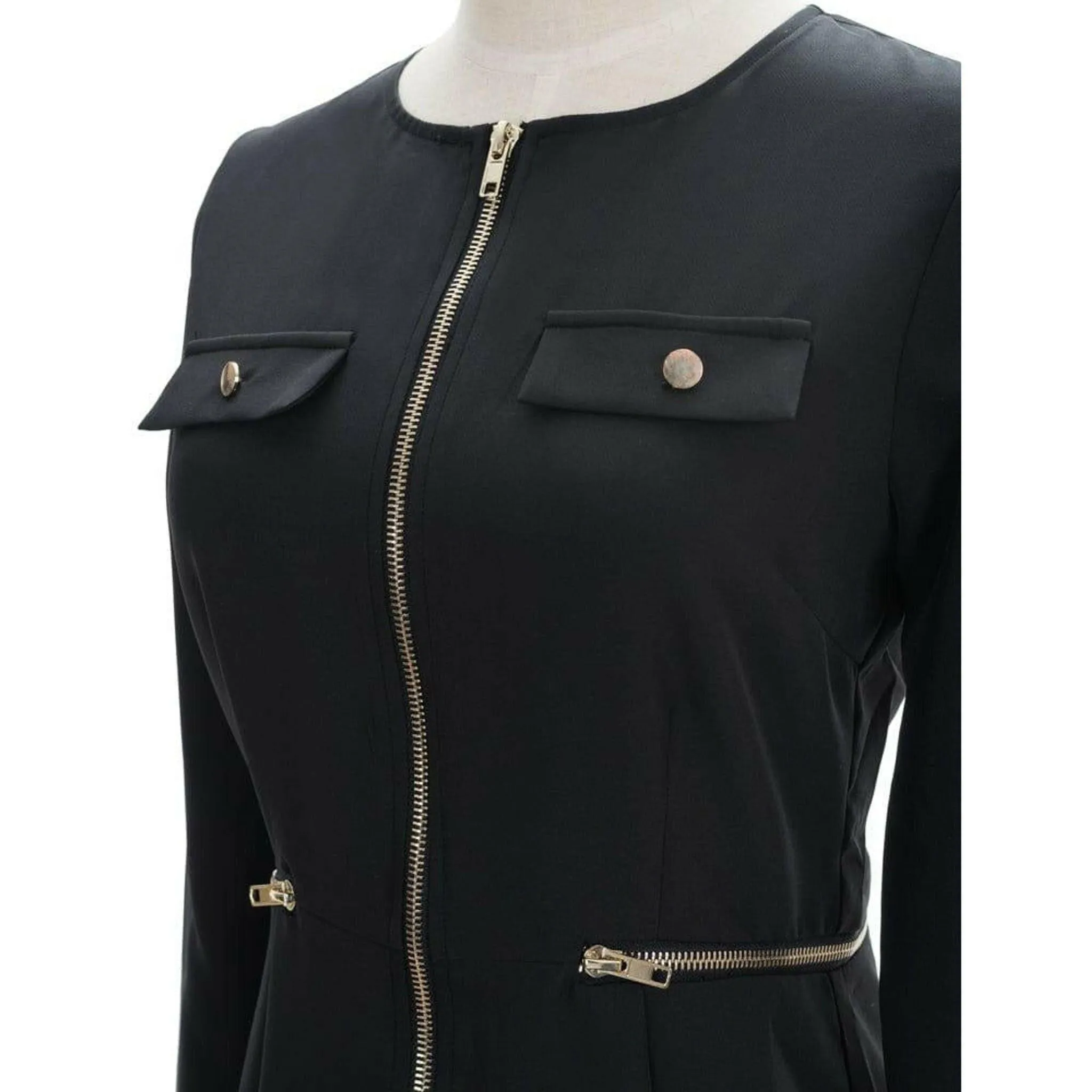 Black Zipper Dress