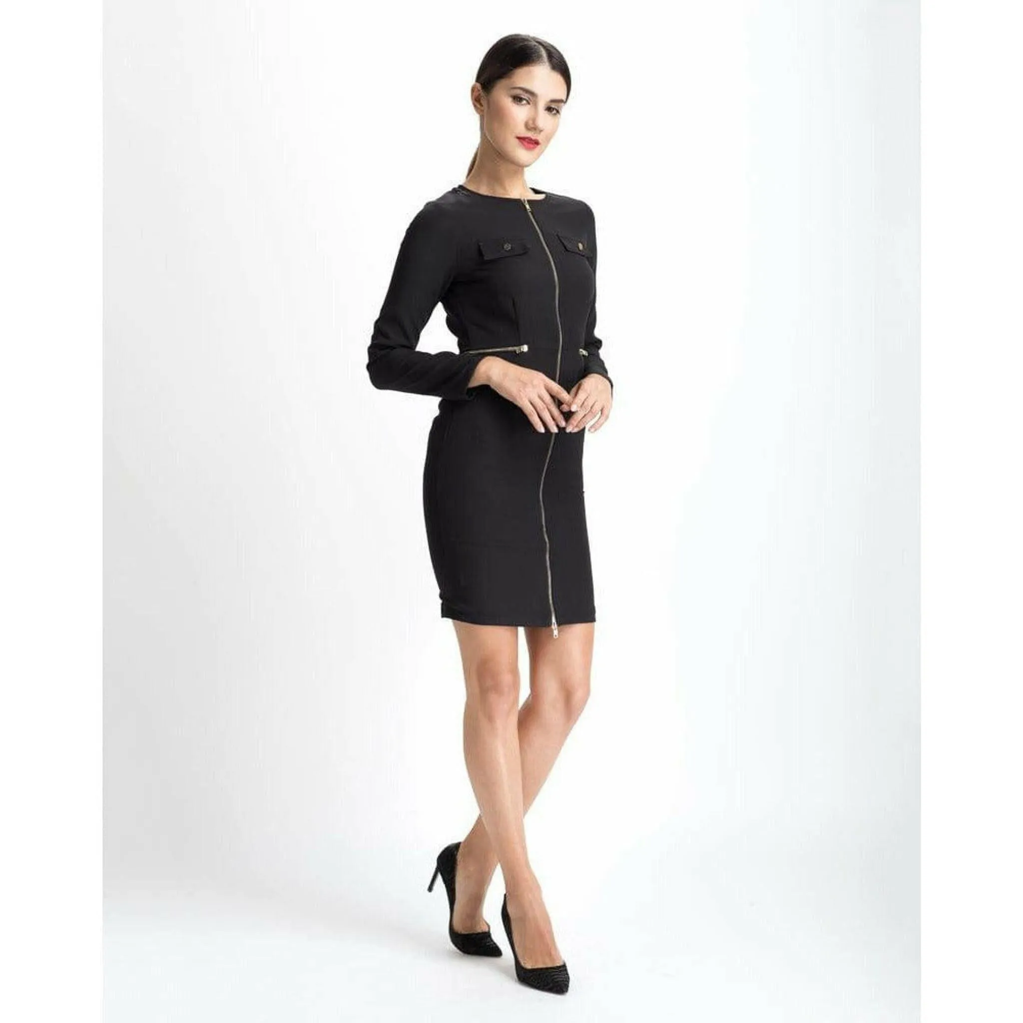 Black Zipper Dress
