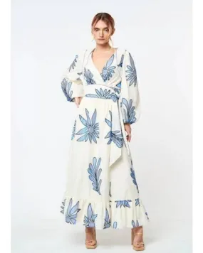 Blue Floral Maxi Dress
