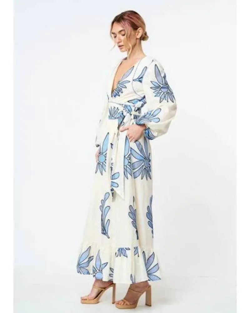 Blue Floral Maxi Dress