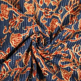 Blue Handblock Print Cotton Fabric 894 RI-23823