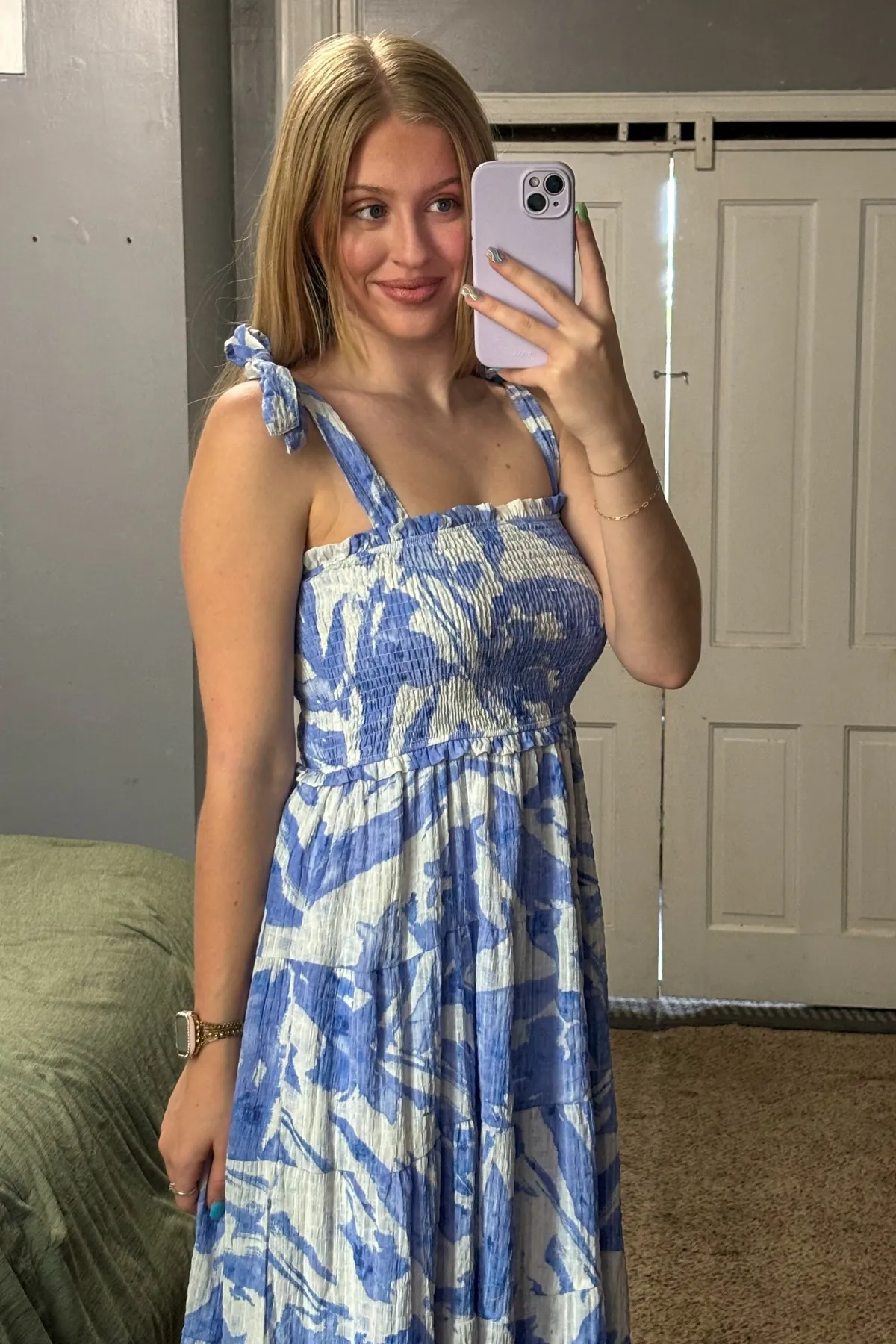 Brea Smocked Midi Dress