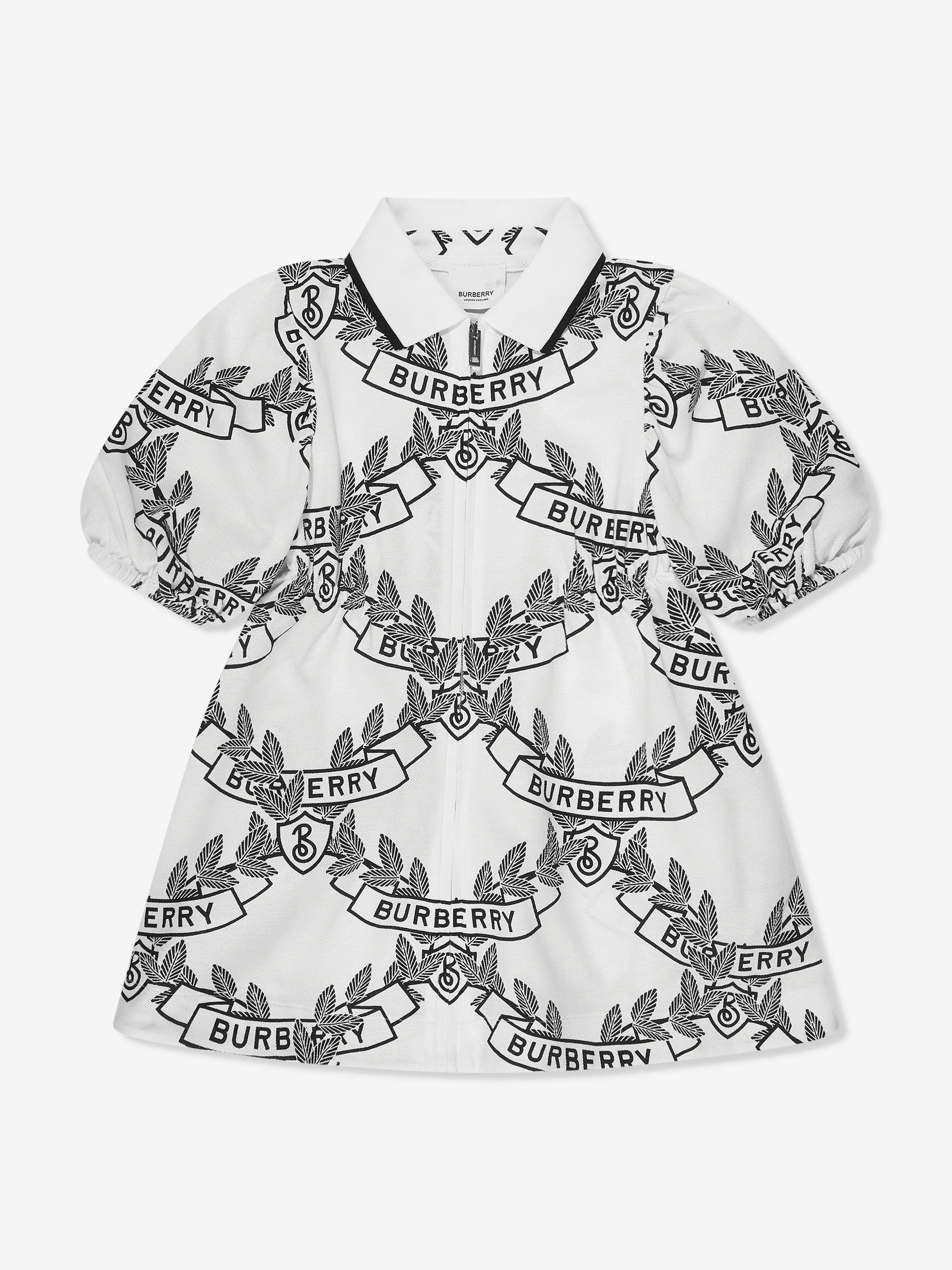 Burberry Girls Alesea Crest Dress in White
