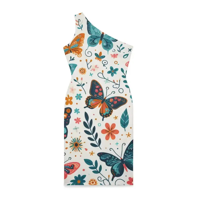 Butterfly Shoulder Dress Fitted Silhouette