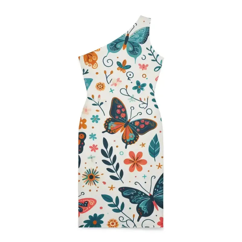 Butterfly Shoulder Dress Fitted Silhouette
