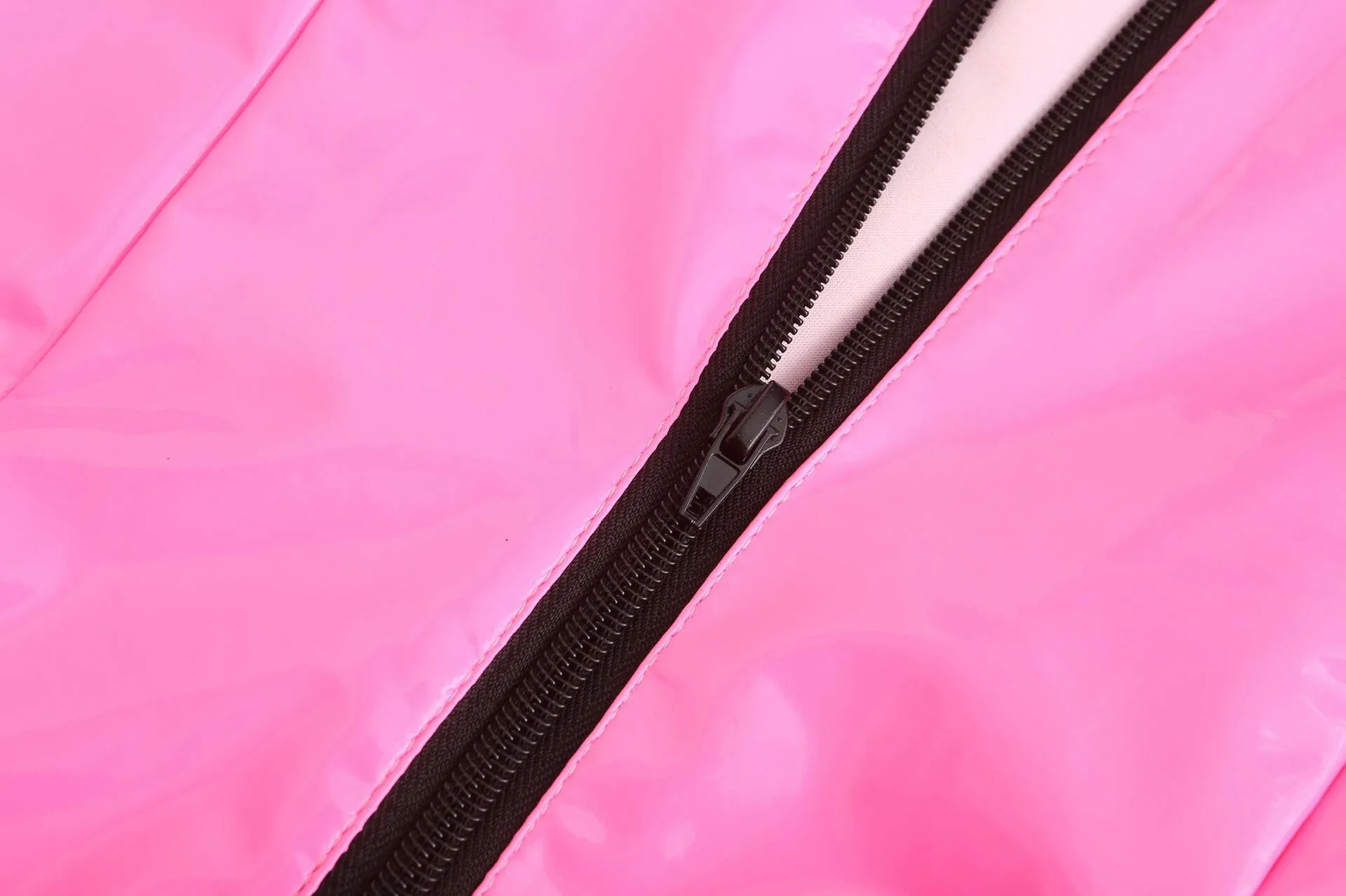 Colorful Faux Leather Ladies Dress