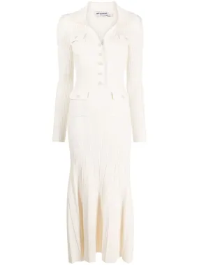 Cream Knit Midi Dress