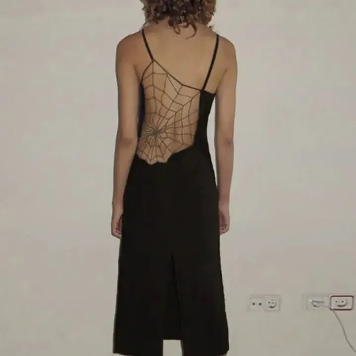 Dark Spider Web Gothic Dresses