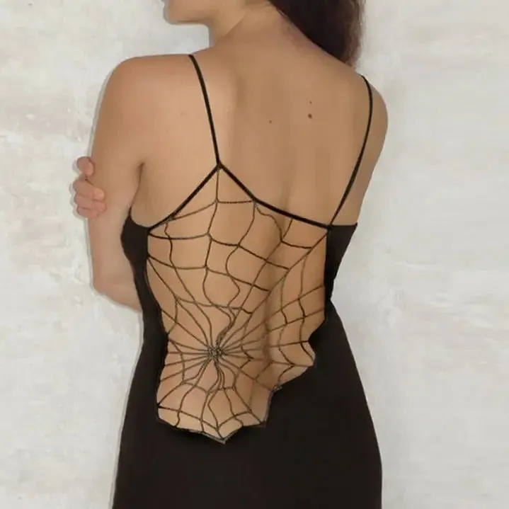Dark Spider Web Gothic Dresses