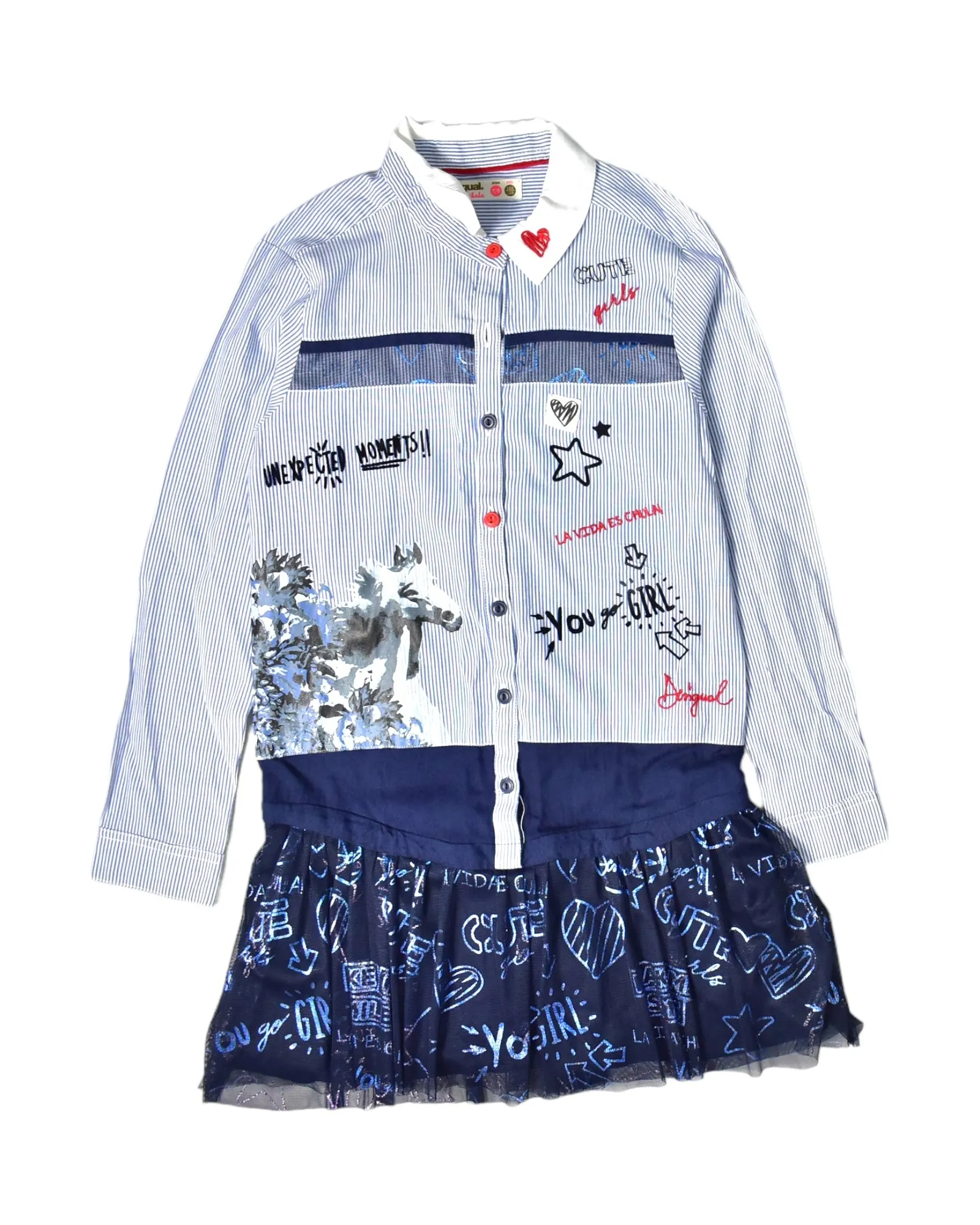 Desigual Long Sleeve Dress 8Y