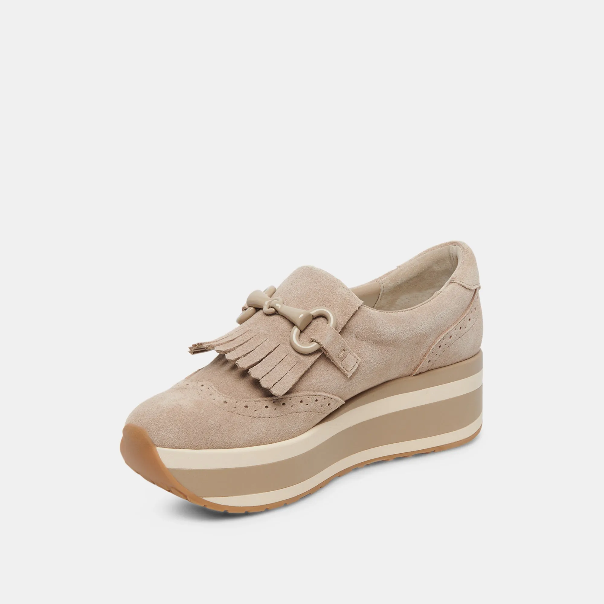 Dolce Vita Jhax Sneakers in Almond Suede
