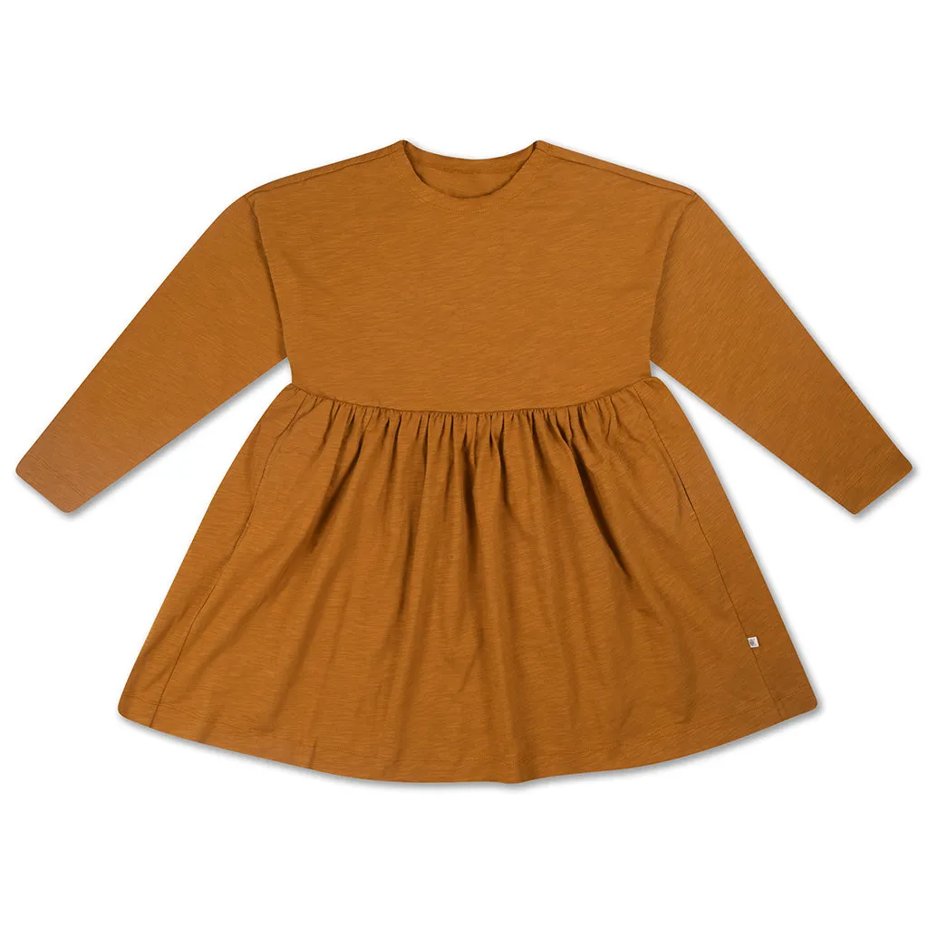 Dress Simple Khaki Brown