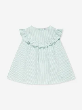 Emporio Armani Baby Girls Striped Dress in Blue