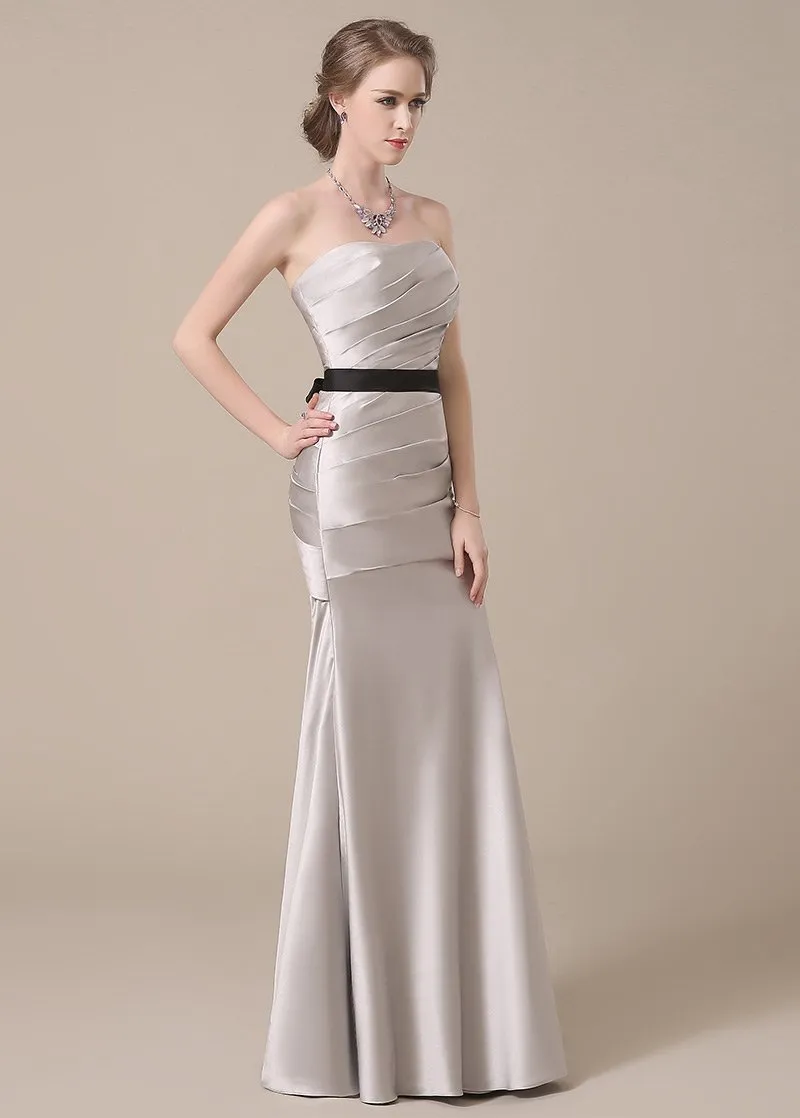 Eye-catching Satin Natural Trumpet/Mermaid Bridesmaid Dresses