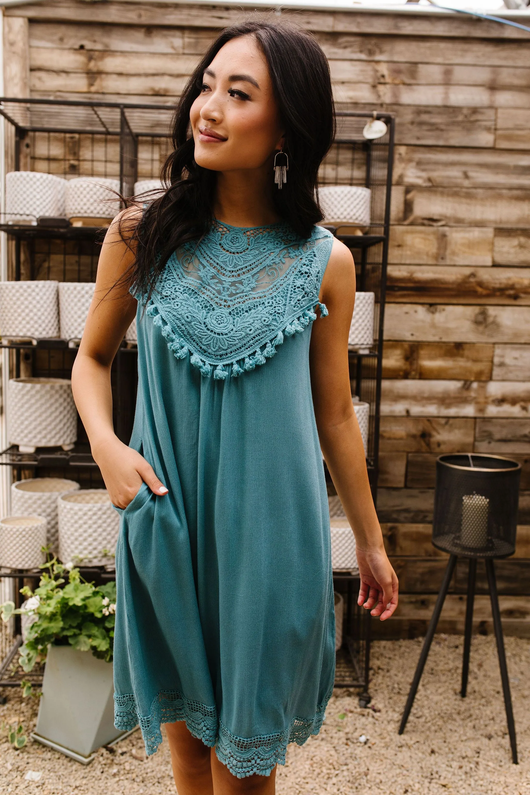 Face Value Lace Trimmed Dress