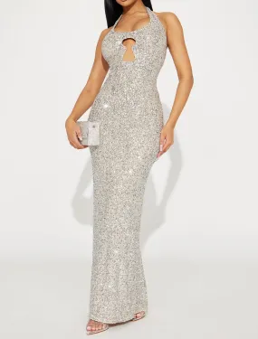 Flytonn- Key To My Heart Sequin Maxi Dress