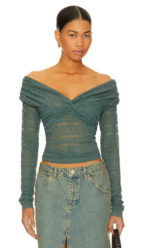 Free People Hold Me Closer Top in Teal