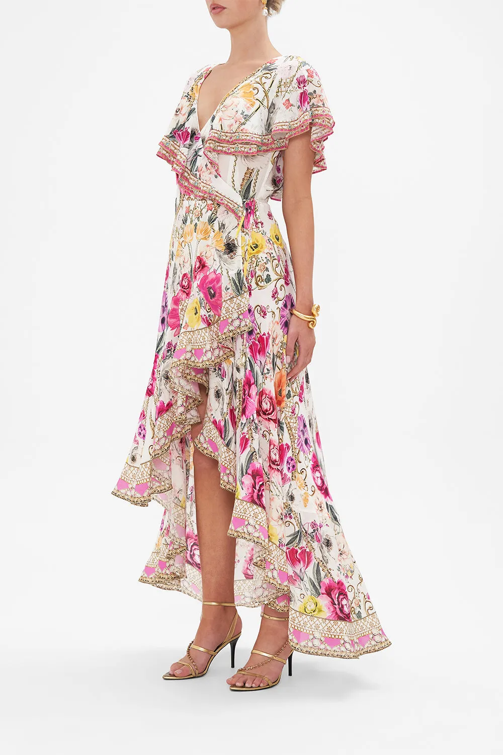 FRILL SLEEVE LONG DRESS DESTINY CALLING