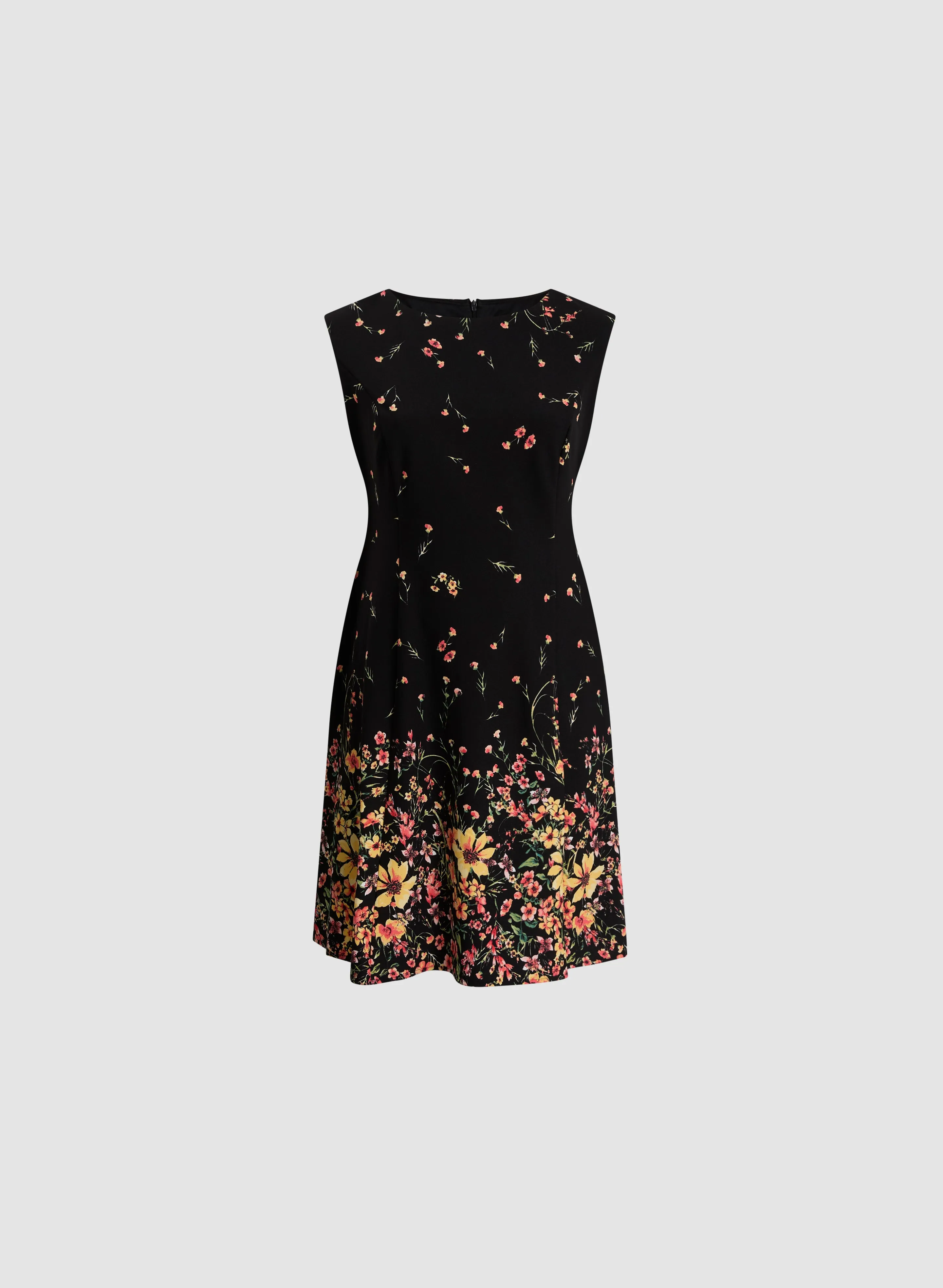 Gradient Floral Print Dress