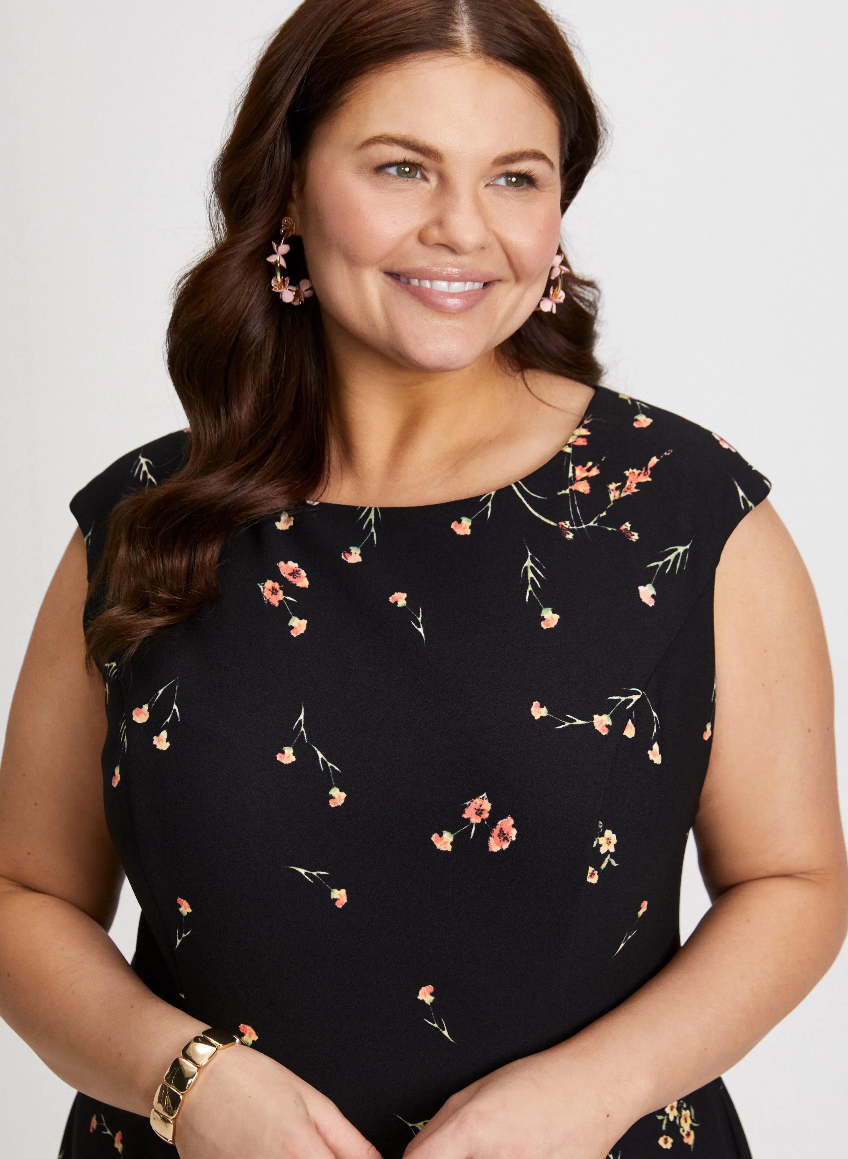 Gradient Floral Print Dress