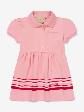 Gucci Baby Girls Cotton Piquet Striped Dress