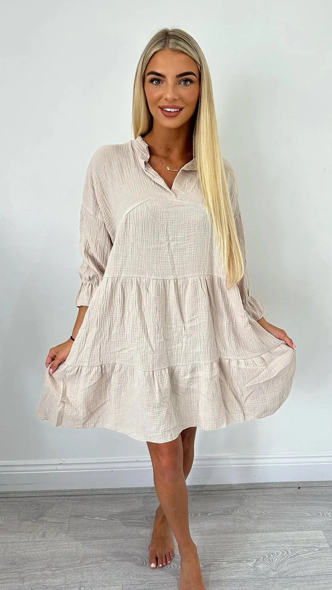 Hazel Cheesecloth Cotton Dress