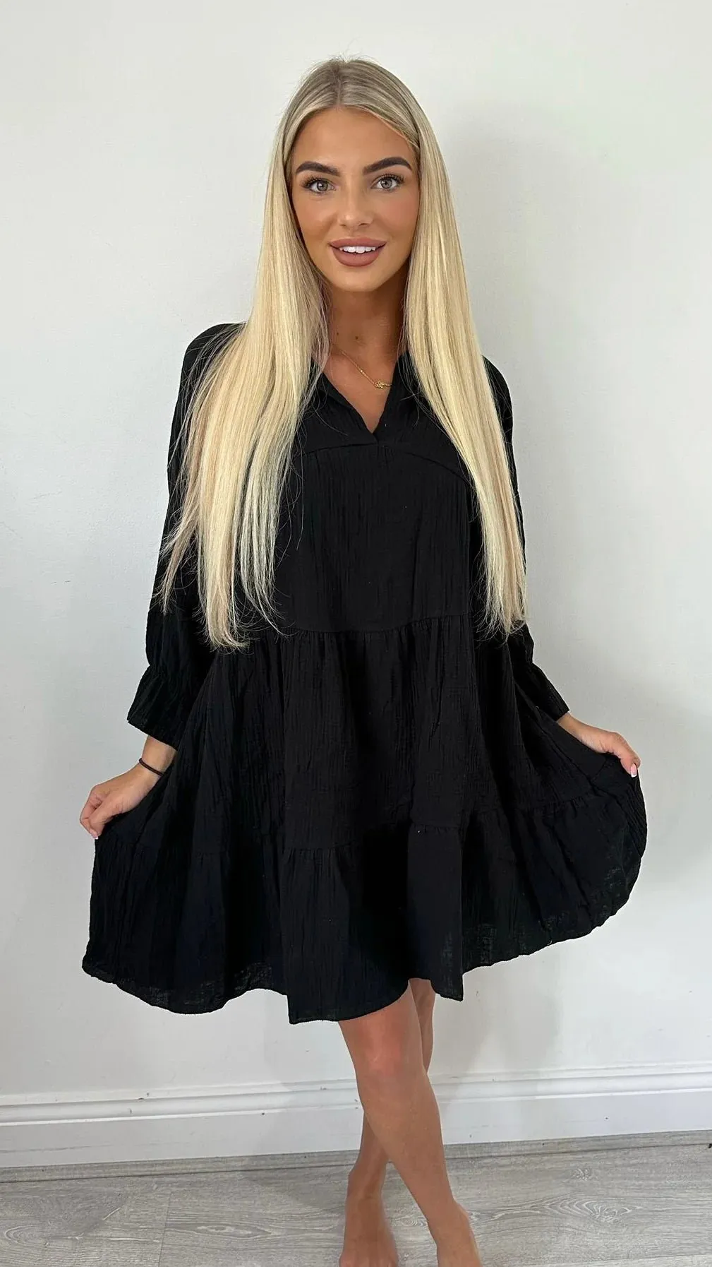 Hazel Cheesecloth Cotton Dress