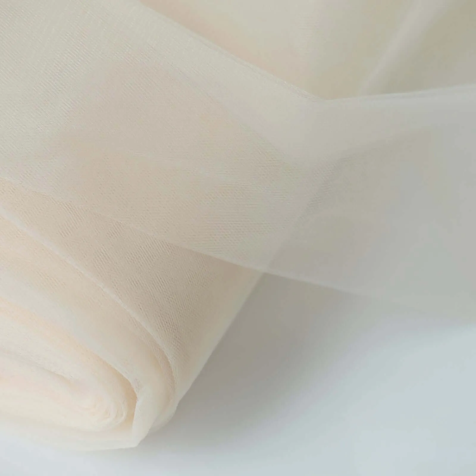 Ivory Tulle Fabric Bolt, DIY Craft Fabric Roll 108"x50 Yards