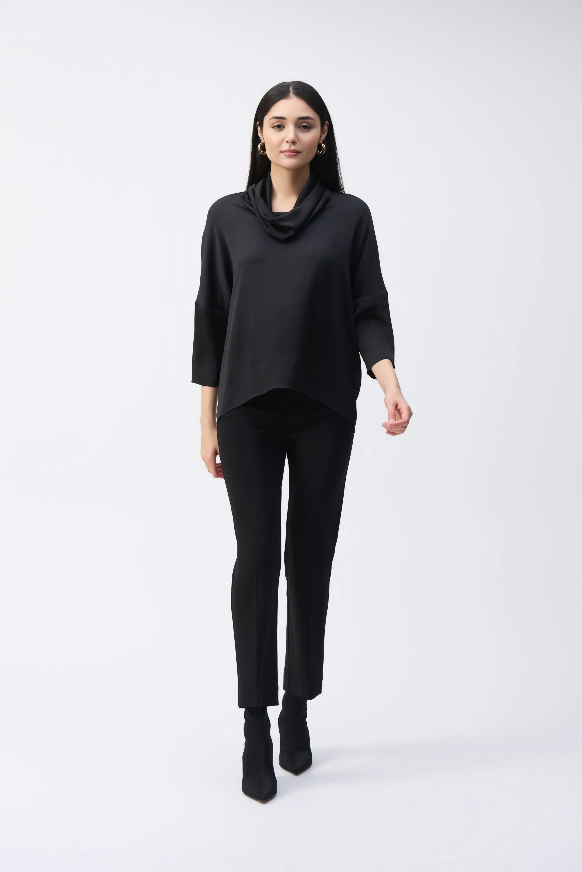Joseph Ribkoff Women's Satin Cowl Collar Top