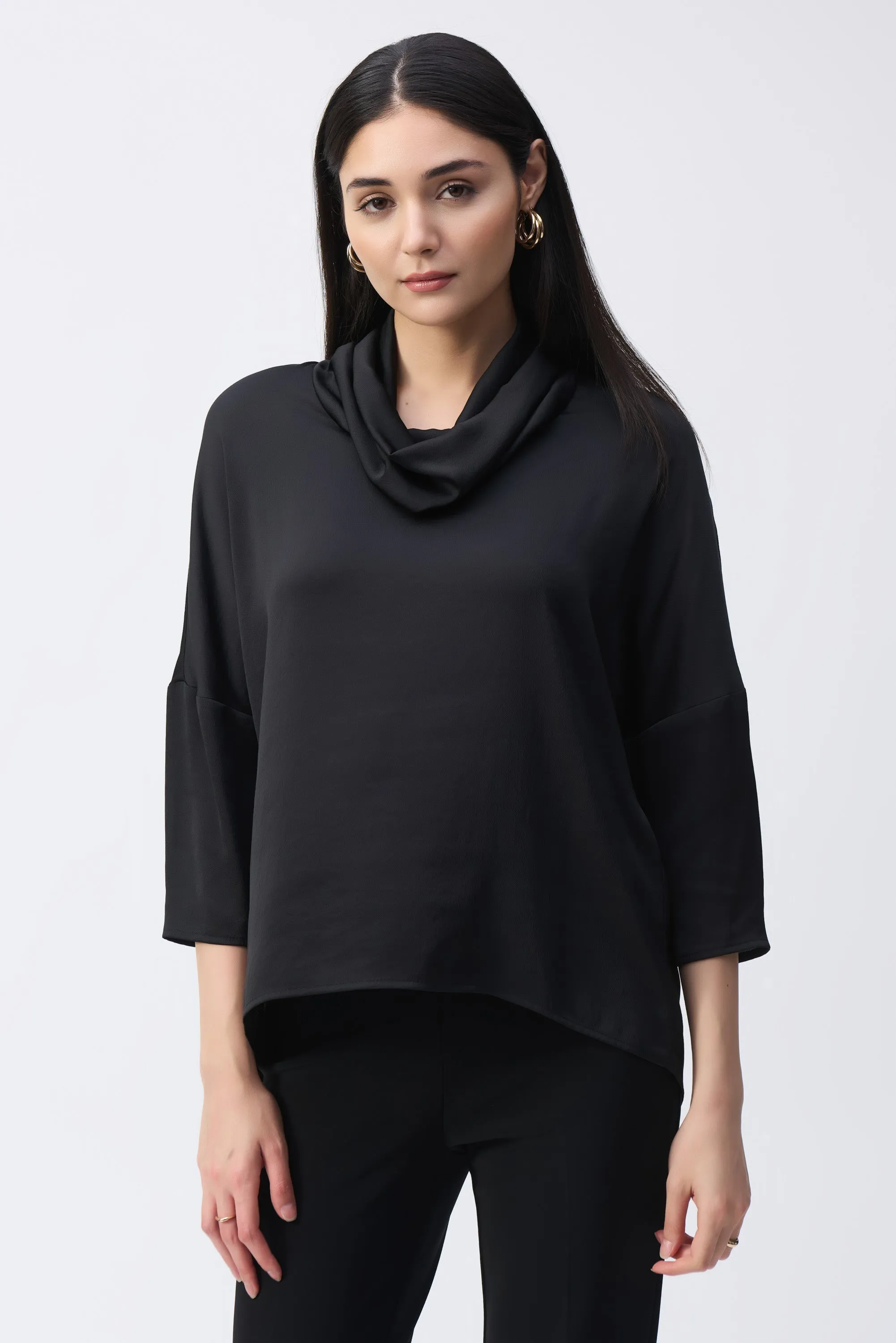 Joseph Ribkoff Women's Satin Cowl Collar Top