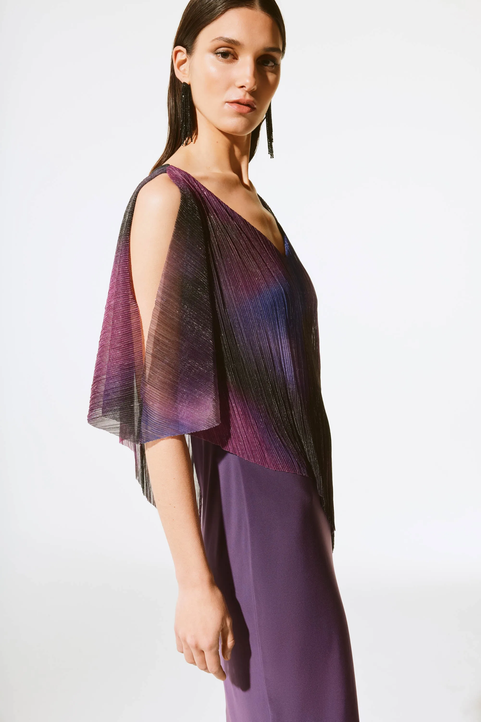 Joseph Ribkoff Women's Silky Knit And Novelty Layered Dress